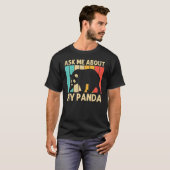 Panda voor mannen Beer dierentuin T-shirt (Voorkant volledig)