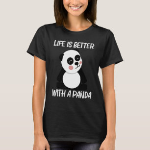 Panda voor mannen vrouwen zwart witte beer welp t-shirt