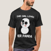 Panda voor Moeder Zwart Wit Beer welp T-shirt (Voorkant)