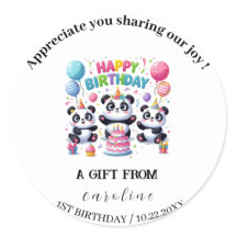 Panda voor verjaardagsviering