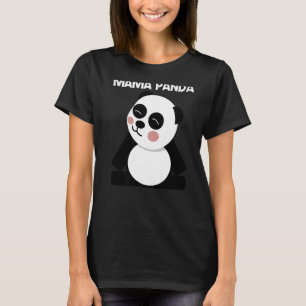 Panda voor vrouwen Zwarte witte Beer Cub T-shirt