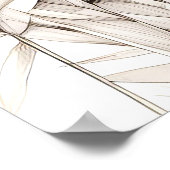 Panda Vreedzame Natuur Prairie Schets Tekenstijl Poster (Hoek)