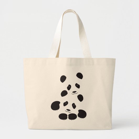 Panda Vriendschap Grote Tote Bag (Voorkant)