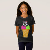 Panda Waffle ijs T-shirt (Voorkant volledig)