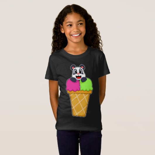 Panda Waffle ijs T-shirt (Voorkant volledig)