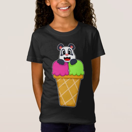 Panda Waffle ijs T-shirt (Voorkant)
