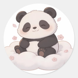 panda,warm /cozy,healing,slow-paced,inner peace #0 ronde sticker