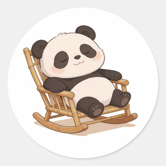 panda,warm,genezend,langzaam,innerlijke vrede #011 ronde sticker (Voorkant)