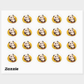 panda,warm,genezend,langzaam,innerlijke vrede #013 ronde sticker (Vel)