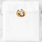 panda,warm,genezend,langzaam,innerlijke vrede #013 ronde sticker (Tas)