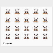 panda,warm,genezend,langzaam,innerlijke vrede #014 ronde sticker (Vel)