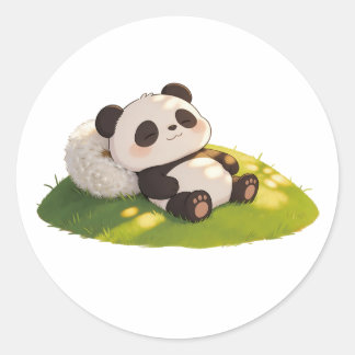 panda,warm,genezend,langzaam,innerlijke vrede #015 ronde sticker