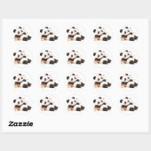 panda,warm,genezend,langzaam,innerlijke vrede #017 ronde sticker (Vel)