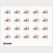 panda,warm,genezend,langzaam,innerlijke vrede #019 ronde sticker (Vel)