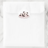 panda,warm,genezend,langzaam,innerlijke vrede #019 ronde sticker (Tas)