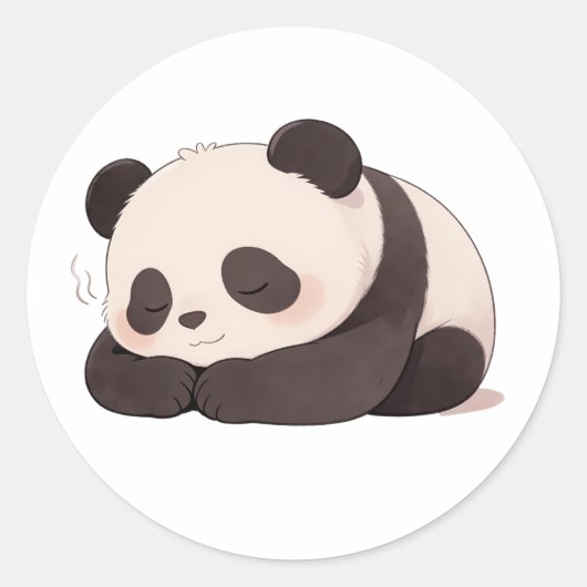 panda,warm,genezend,langzaam,innerlijke vrede #01 ronde sticker (Voorkant)