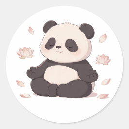 panda,warm,genezend,langzaam,innerlijke vrede #02 ronde sticker