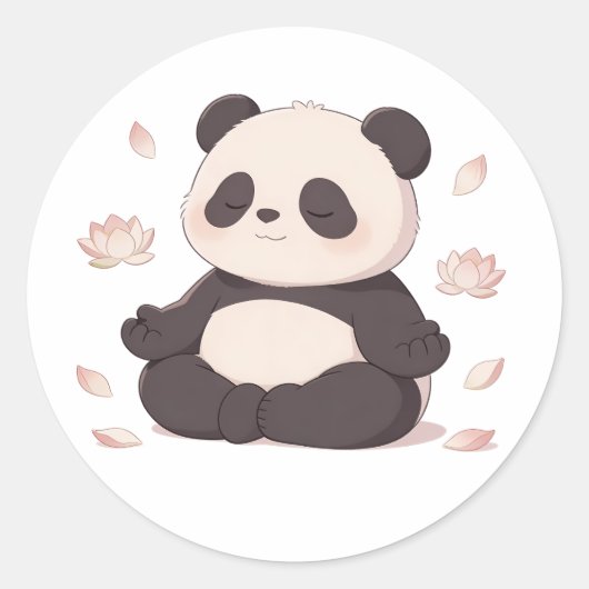 panda,warm,genezend,langzaam,innerlijke vrede #02 ronde sticker (Voorkant)