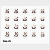 panda,warm,genezend,langzaam,innerlijke vrede #02 ronde sticker (Vel)