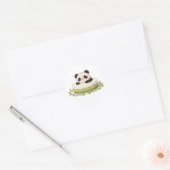 panda,warm,genezend,langzaam,innerlijke vrede #04 ronde sticker (Envelop)