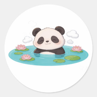 panda,warm,genezend,langzaam,innerlijke vrede #05 ronde sticker