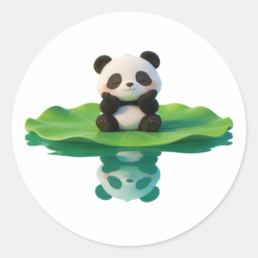 panda,warm,genezend,langzaam,innerlijke vrede #07 ronde sticker (Voorkant)