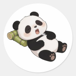 panda,warm,genezend,langzaam,innerlijke vrede #09 ronde sticker