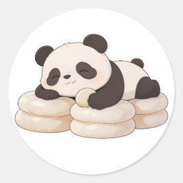 panda,warm,healing,slow-paced,inner peace #018 ronde sticker