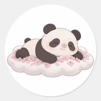 panda,warm,healing,slow-paced,inner peace #019 ronde sticker