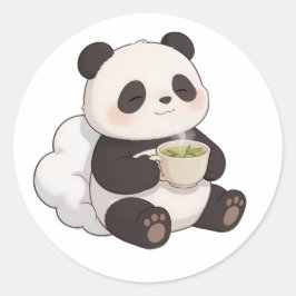 panda,warm,healing,slow-paced,inner peace #06 ronde sticker
