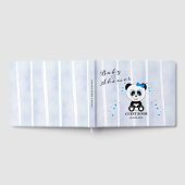 Panda Waterverf Thema Baby shower (Boys Blue) Gastenboek (Volledig)