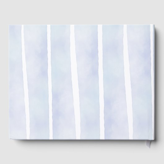 Panda Waterverf Thema Baby shower (Boys Blue) Gastenboek (Achterkant)