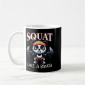 Panda Weightlifting Fitness Funny Gym Quote Squat  Koffiemok (Links)