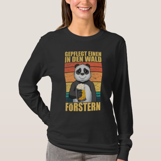 Panda Well-cared for Einen In Den Wald Forstern Sa T-shirt (Voorkant)