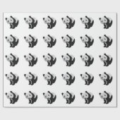 Panda Welp Gereserveerde tafel Cadeaupapier (Vlak)