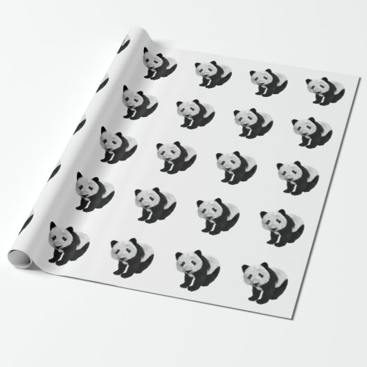 Panda Welp Gereserveerde tafel Cadeaupapier (Uitgerold)