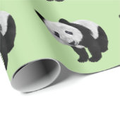 Panda Welp Groen Cadeaupapier (Rol Hoek)