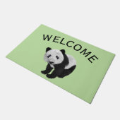Panda Welp Groen Deurmat (Schuin)