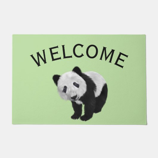 Panda Welp Groen Deurmat (Voorkant)