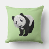 Panda Welp Groen Kussen (Voorkant)