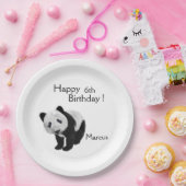 Panda Welp Papieren Bordje (Feest)