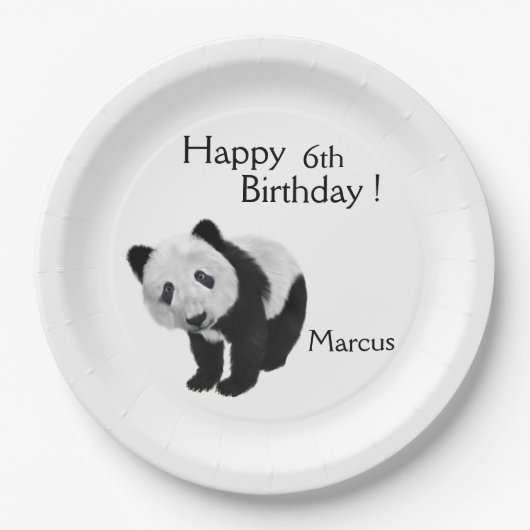 Panda Welp Papieren Bordje (Voorkant)