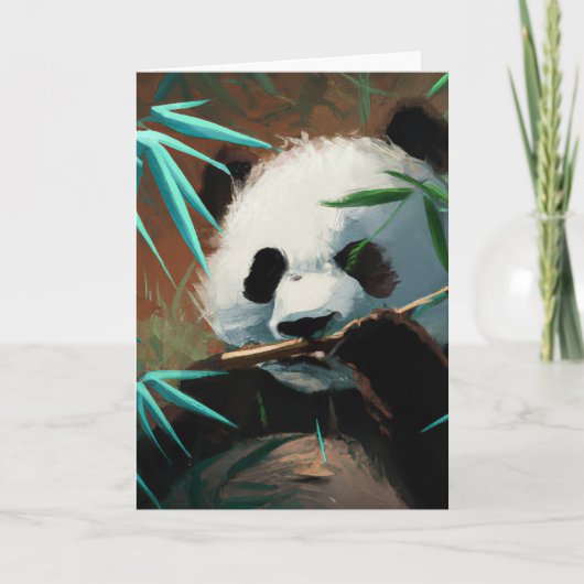 Panda Wenskaart Feestdagen Kaart (Voorkant)