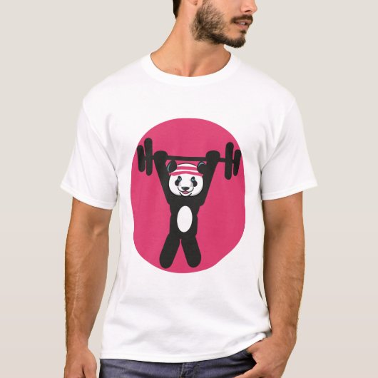 Panda werkt uit t-shirt (Voorkant)