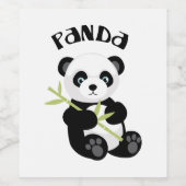 Panda Wijn Etiket (Enkel label)