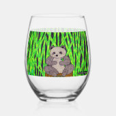 Panda - wijnglas zonder voet (Achterkant)