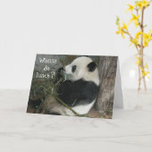 Panda, wil je een lunchkaart maken? kaart (Gele Bloem)