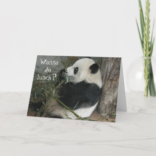 Panda, wil je een lunchkaart maken? kaart (Voorkant)