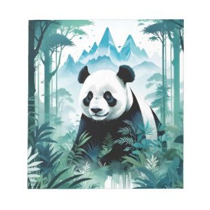 Panda Wildlife Animal Natuur Milieubos Notitieblok