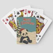 Panda Winterveld Dier Kerstmis Pokerkaarten (Achterkant)